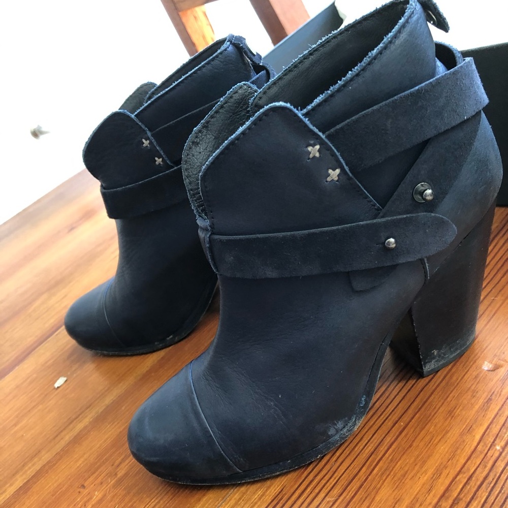 Rag And Bone Harrow Blue Booties - image 1